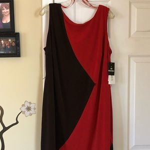 Plus size color block sheath dress